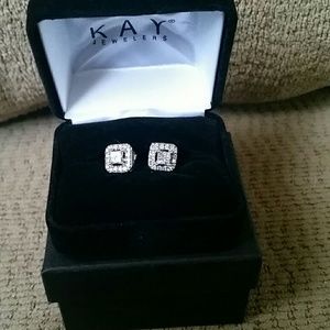 Quad Set diamond halo earrings